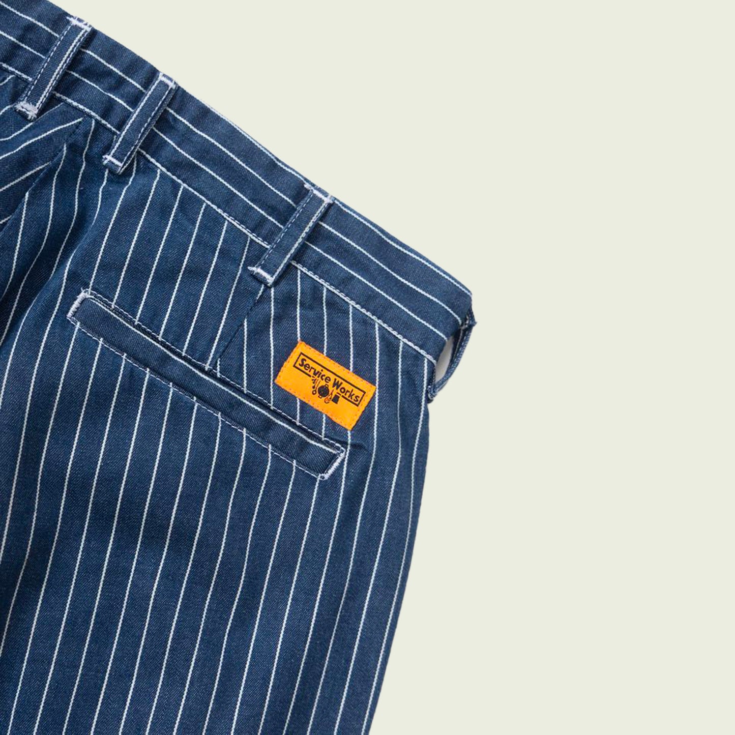 Pinstripe Denim Part Shorts