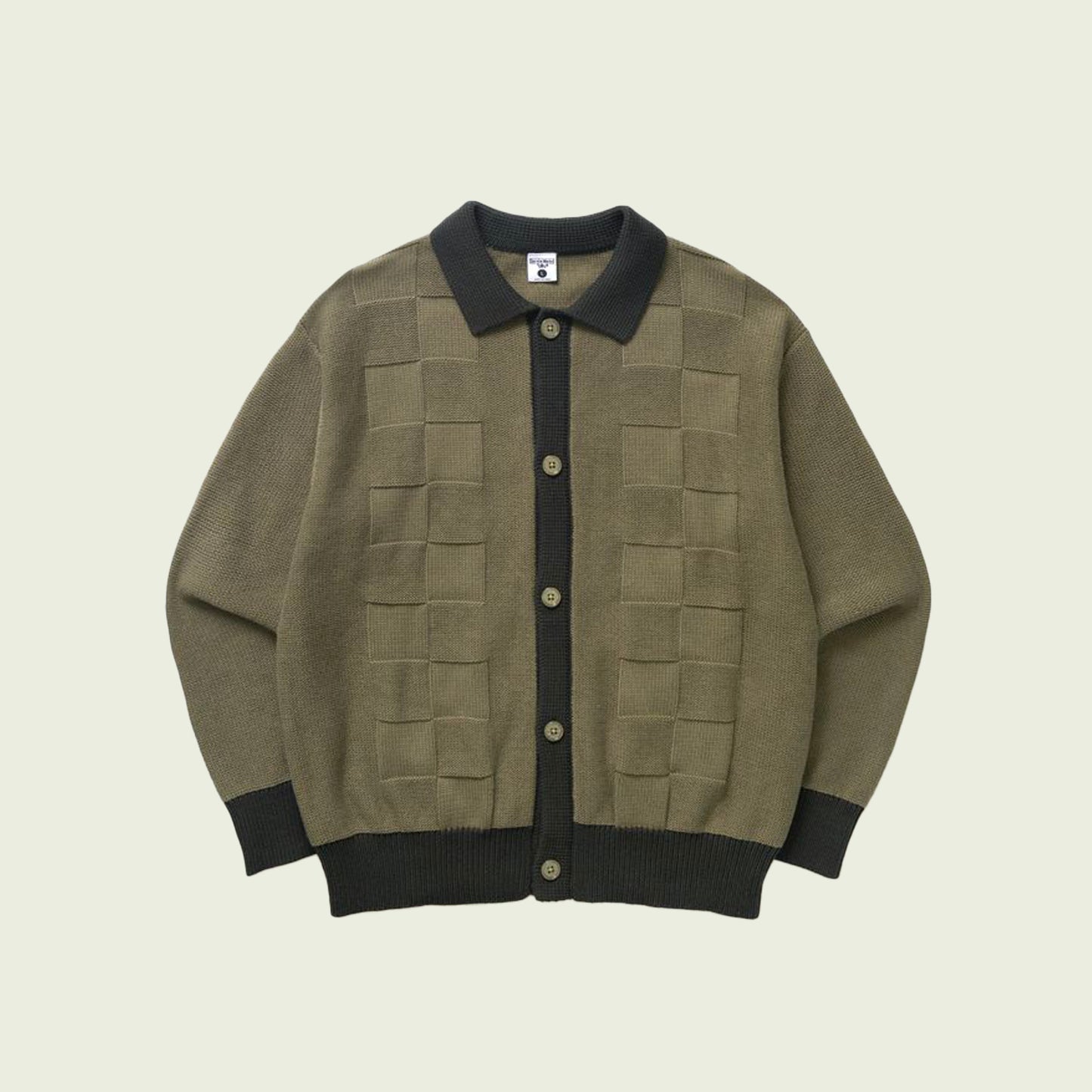 Check Panel Cardigan