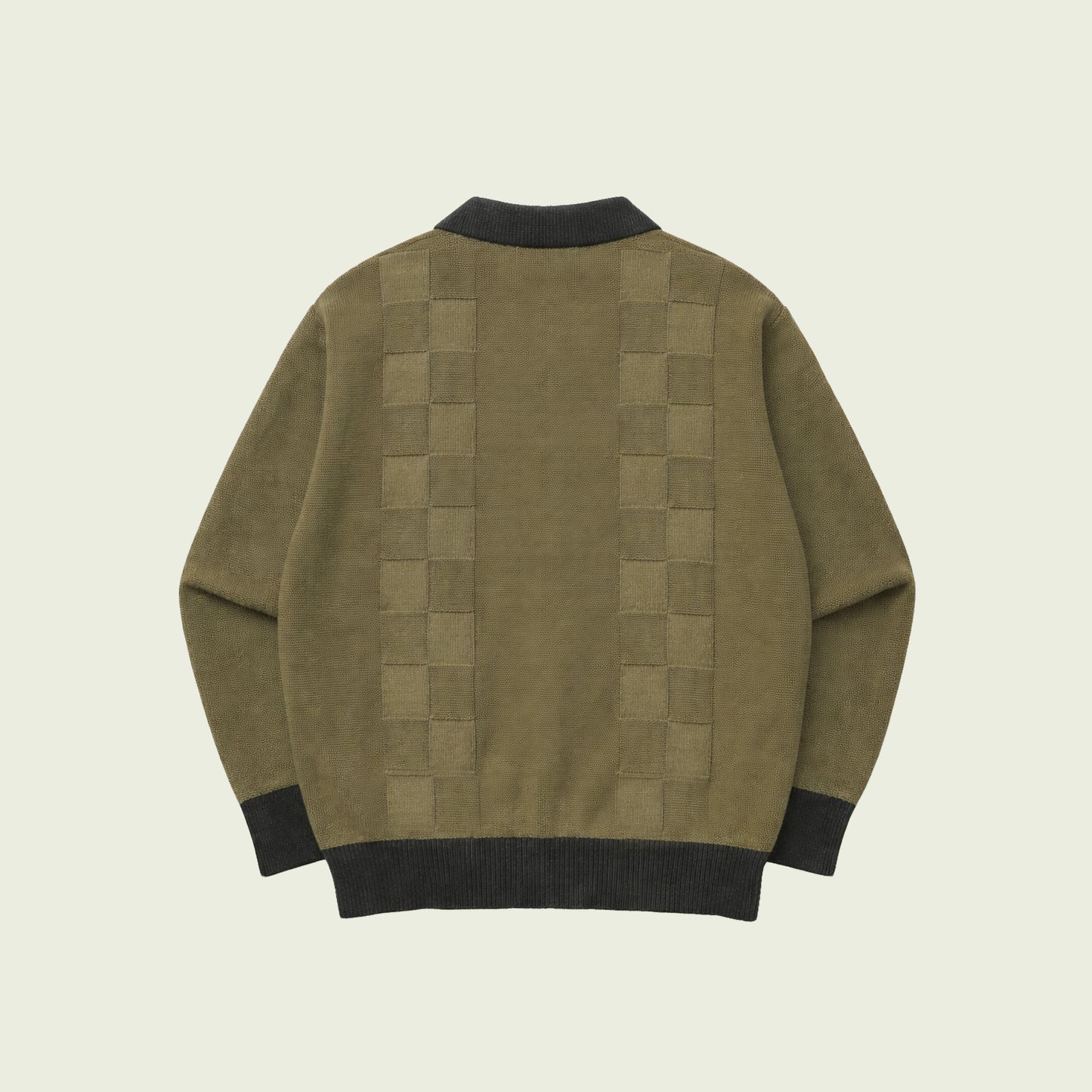 Check Panel Cardigan