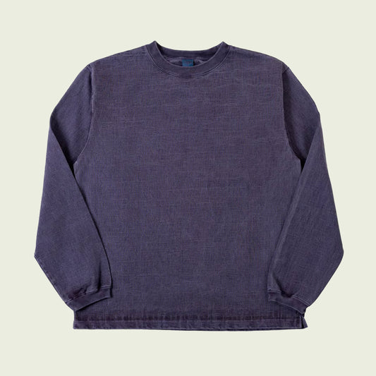 L/s Heavy Crew Tee - P - Navy