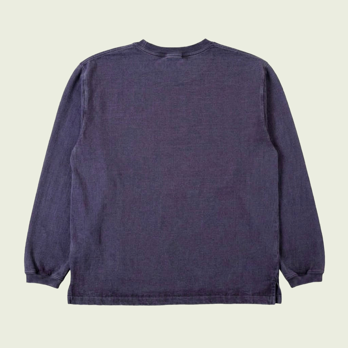L/s Heavy Crew Tee - P - Navy