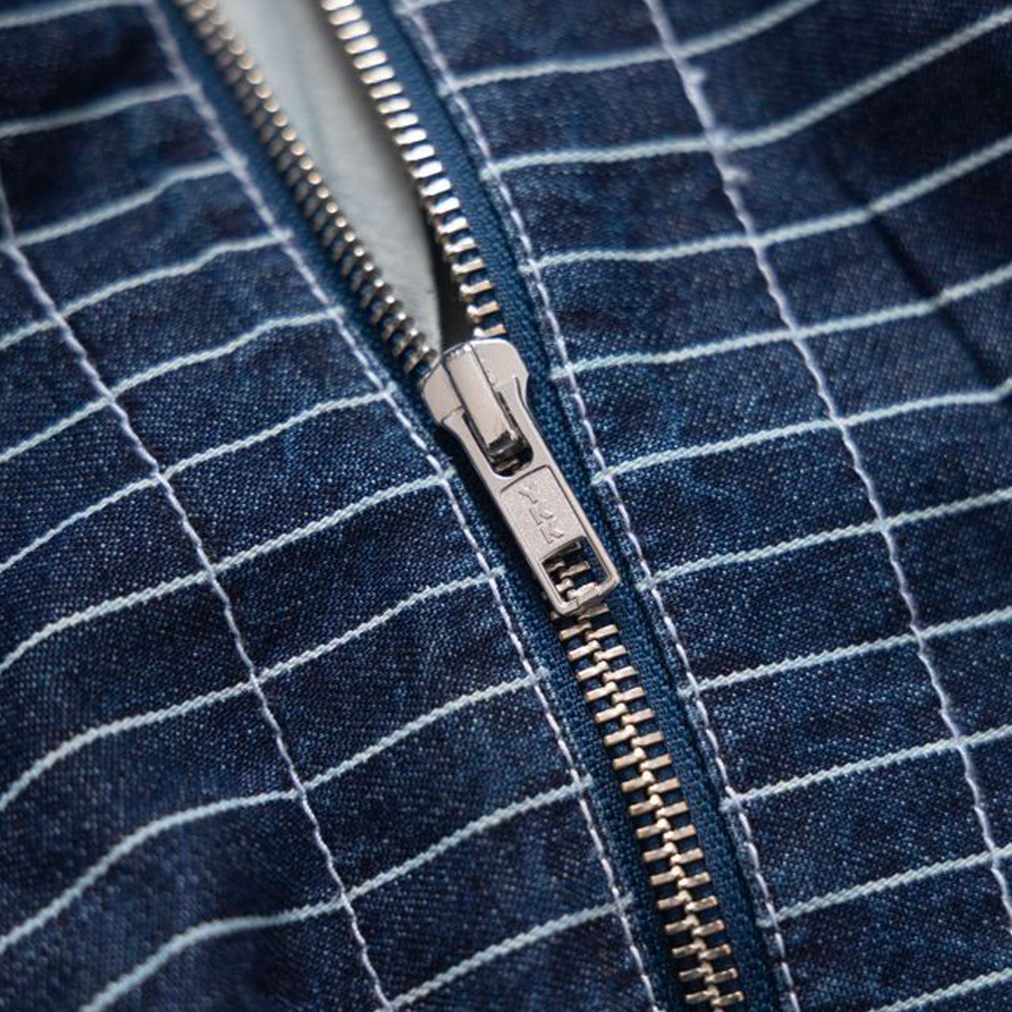 Pinstripe Denim Tote
