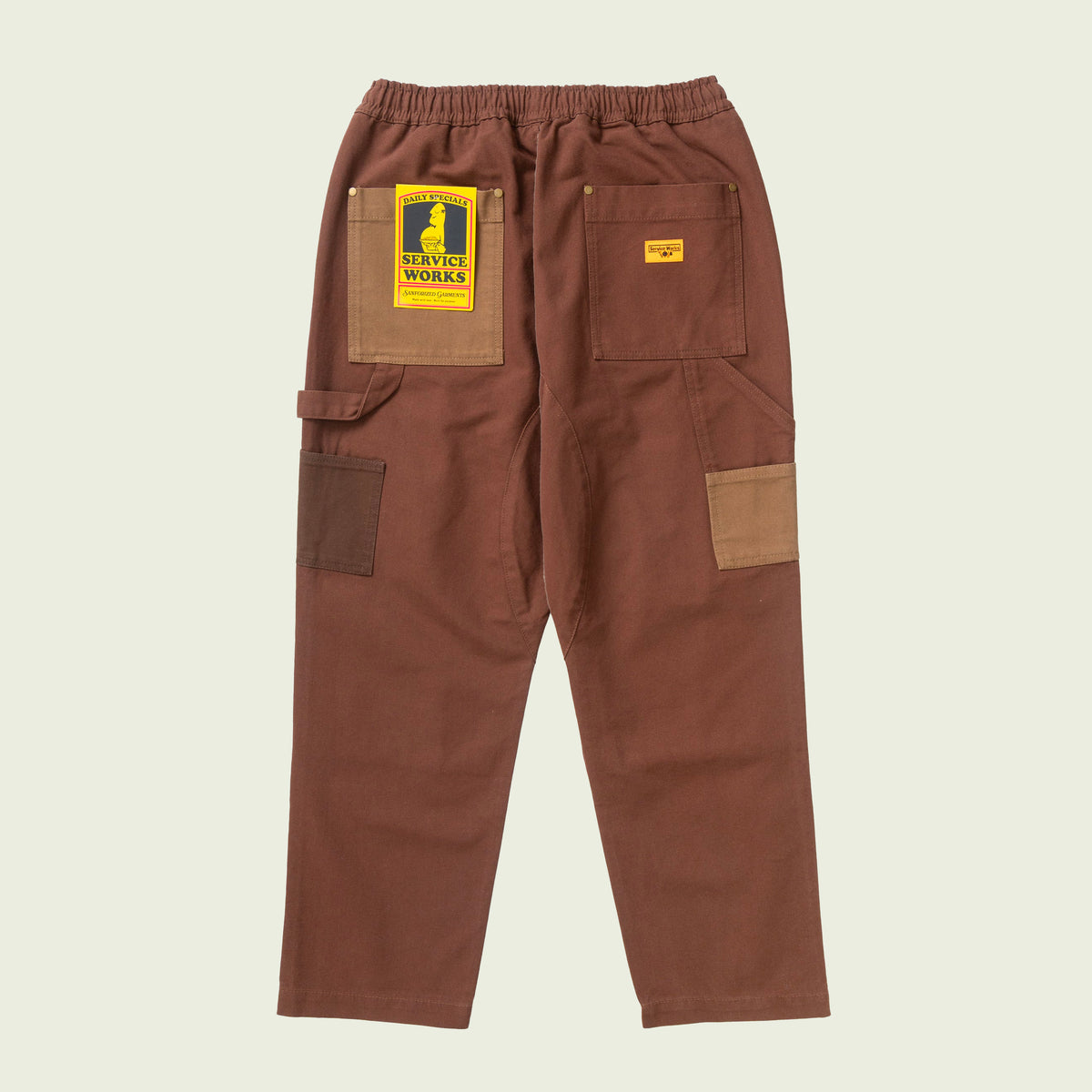 Patchwork Utility Chef Pants