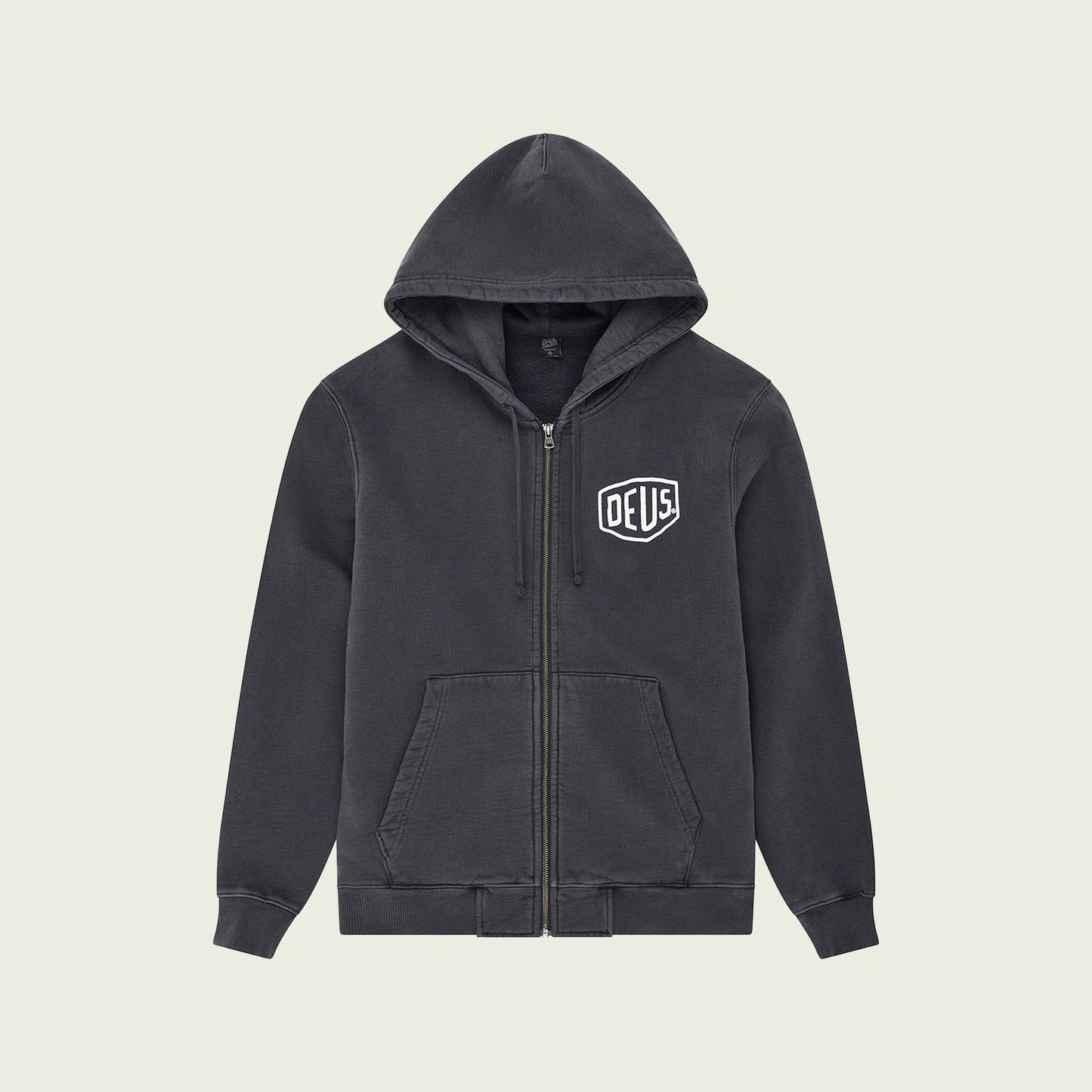 Shield Garment Dyed Zip Hoodie